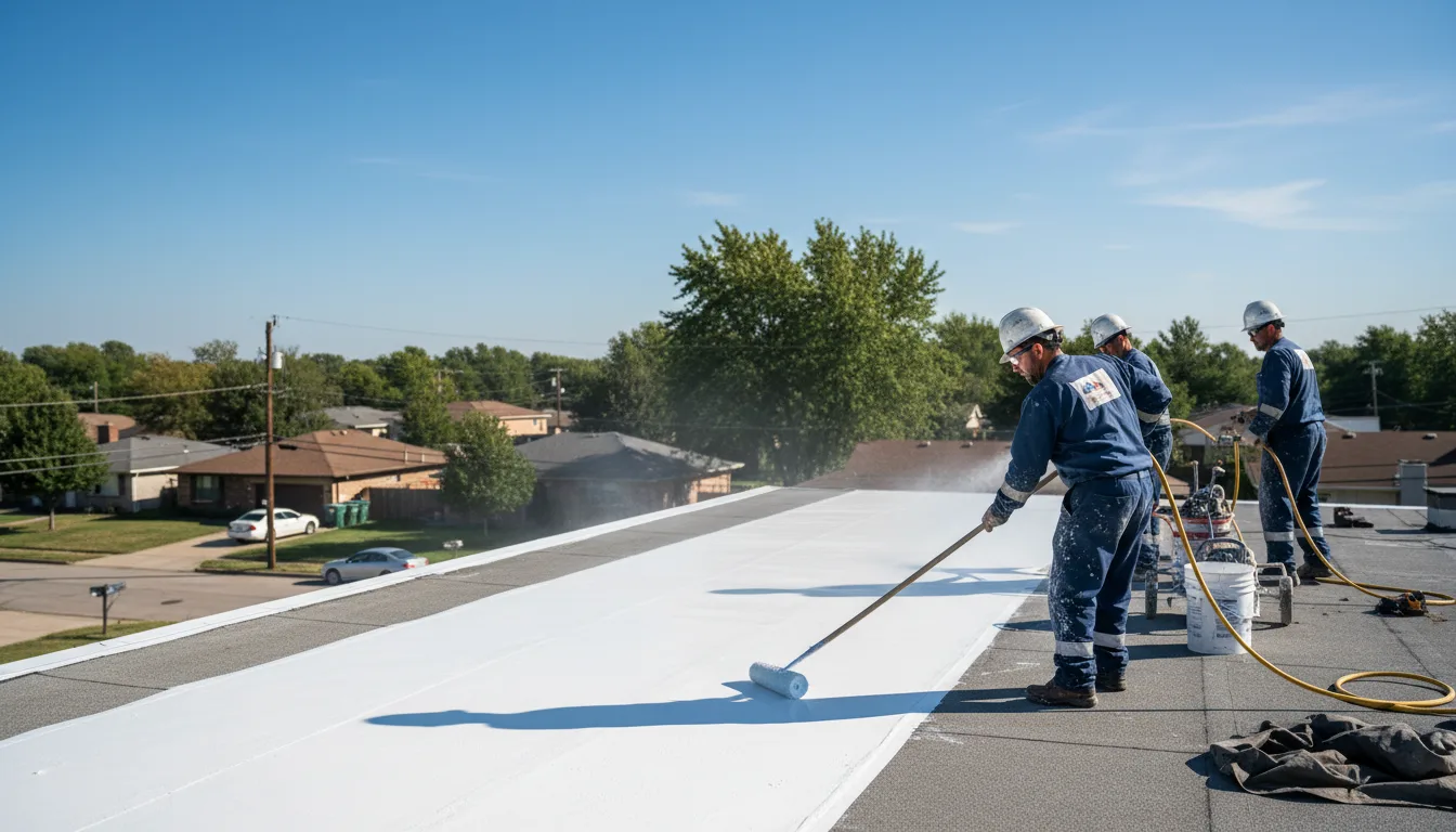 Commercial roof coating in Hauppauge, NY near me